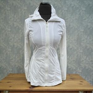 Lululemon Athletica Packable Such a Cinch Hooded Jacket White Womens Size 4